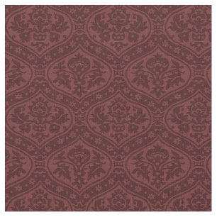 Tela Damasco Renacentista a Escala Doll, Claret Red