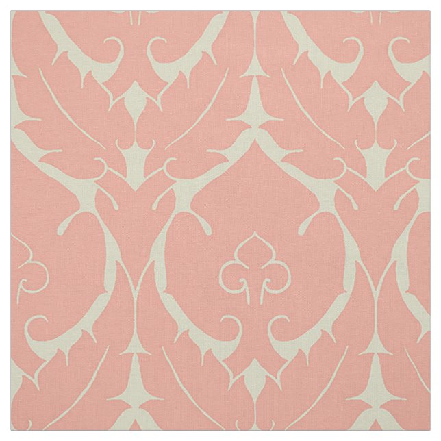 Tela Damasco Renacentista Simple Rosa Rubor (Retal)
