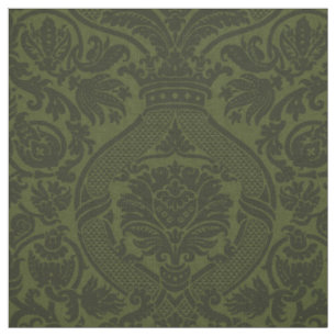 Tela Damasco Renacimiento - Verde Oscuro
