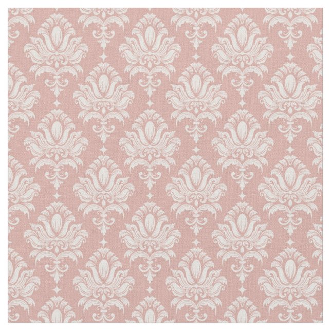 Tela Damasco rosa (De cerca)