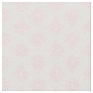 Tela Damasco Rosa Claro sobre Marfil