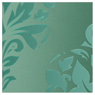 Tela Damasco verde azulado irlandés del Grunge del