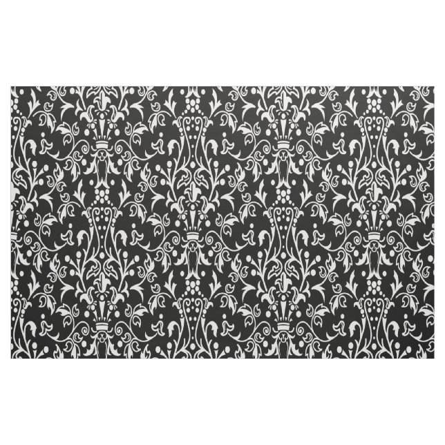 Tela Damask Black & White ("Cuarto gordo" (fat quarter))