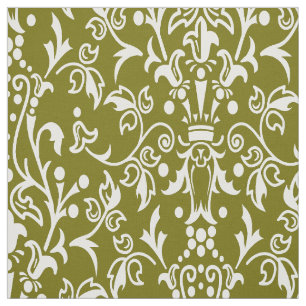 Tela Damask Olive