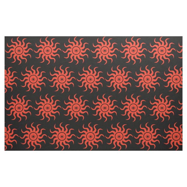 Tela Dancing Red Sun Abstract Fabric ("Cuarto gordo" (fat quarter))