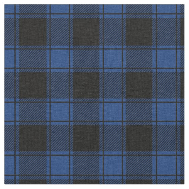 Tela Dark Blue & Black Buffalo Plaid (De cerca)
