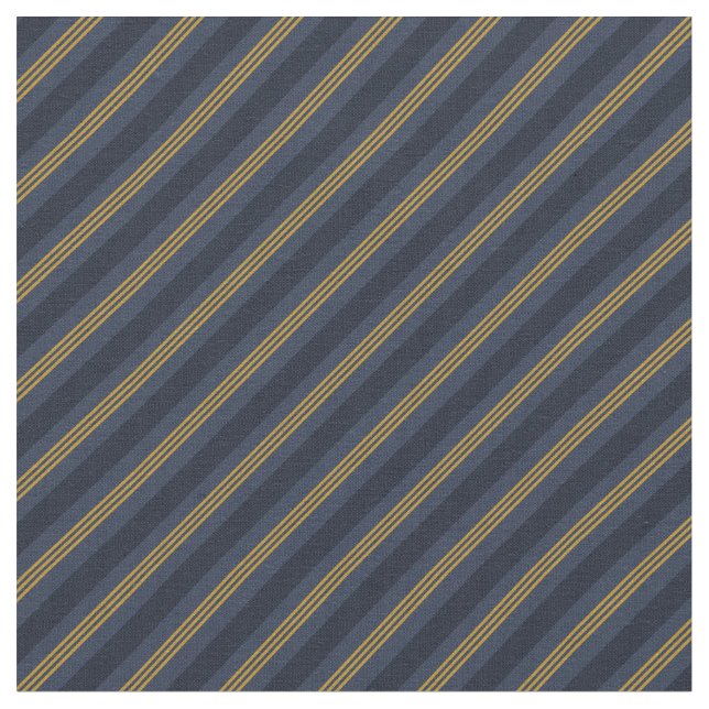 Tela Dark Blue & Gold Stripes (De cerca)