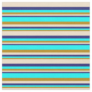 Tela Dark Goldenrod, Aqua, Midnight Blue y Tan