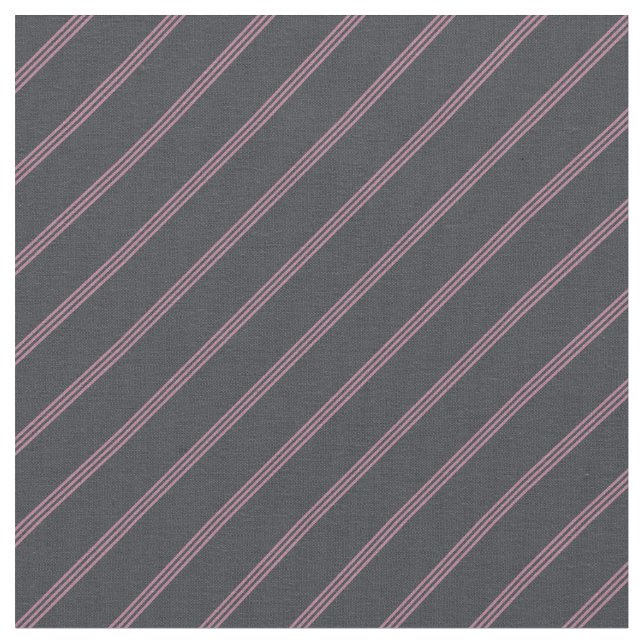 Tela Dark Grey & Pink Stripes (De cerca)