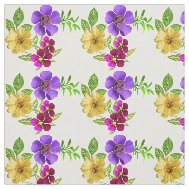 Tela de 3 flores de color (Retal)