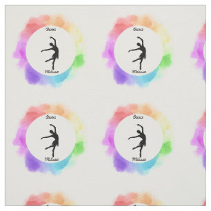 Tela de acuarela bailarina con su nombre