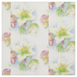 Tela de acuarela floral de primavera con hellebore