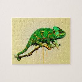 Tela de agua de Chameleon, reptil rompecabezas