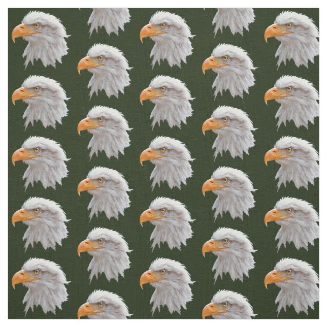 Tela de Alaska de Eagle calvo (verde oscuro) (Retal)