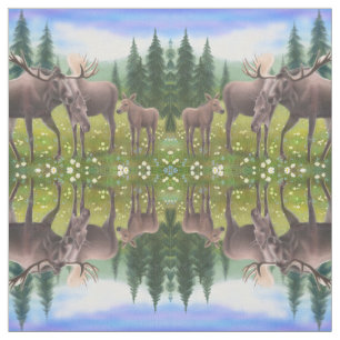 Tela de Alaska de la familia de los alces