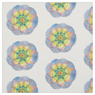 Tela de algodón acuarela Mandala (ancho 56")