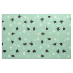 Tela de algodón atómica de Starbursts del jade y