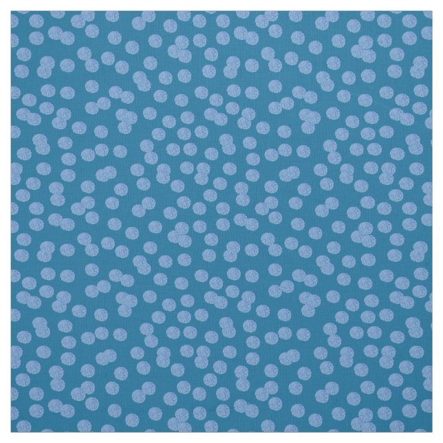 Tela de algodón azul de Pima de los lunares (Retal)
