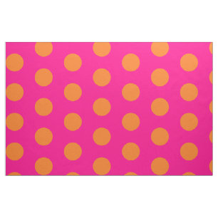 Tela De Algodón Combida De Punto Polka Rosa Y Nara
