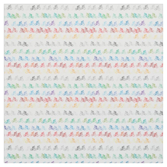 Tela de algodón con patentado en bicicleta de colo (Retal)