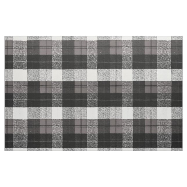 Tela de algodón de 56" Xmas Baffalo Plaid Bla (Yarda)