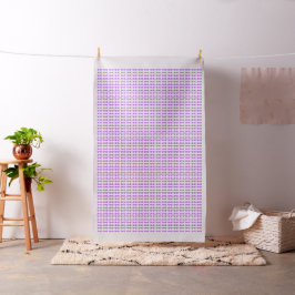 Tela de algodón de estampado mini púrpura y blanco