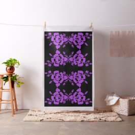 Tela de algodón de Rosa morado y negro