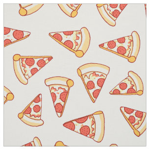 Tela de algodón del modelo del dibujo de la pizza