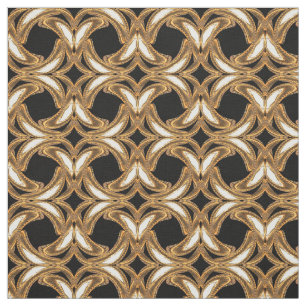 Tela de algodón elegante - artes--Oro/negro/blanc