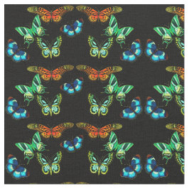 Tela de algodón exótica colorida de las mariposas