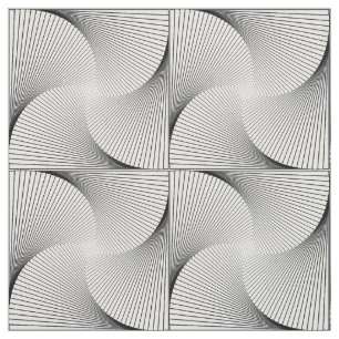 Tela de algodón impresa, patrón de espiral en mosa