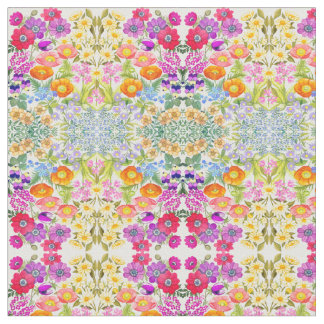 Tela de algodón peinada jardín floral de la