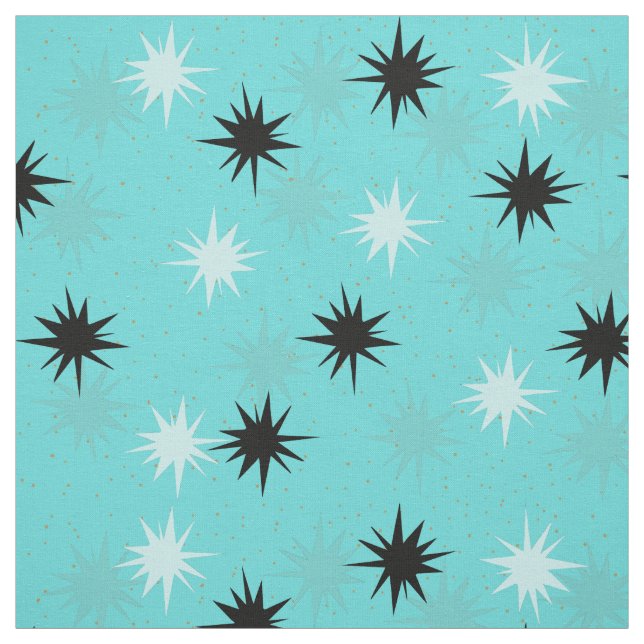 Tela de algodón peinada Starbursts atómica de la (Retal)