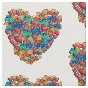 Tela de Algodón Peinado con Corazones (ancho 56")