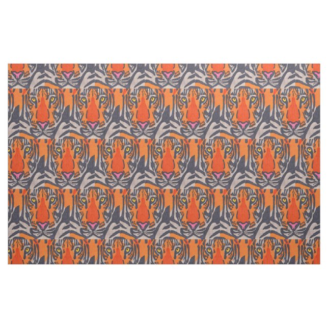 Tela de algodón peinado - Tigre ("Cuarto gordo" (fat quarter))