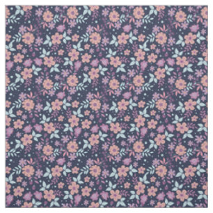 Tela de Algodón Pima Floral Lavanda Morado Rosa
