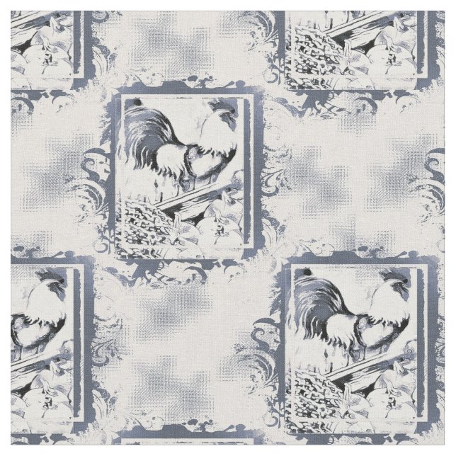 Tela de algodón rústica del gallo (De cerca)