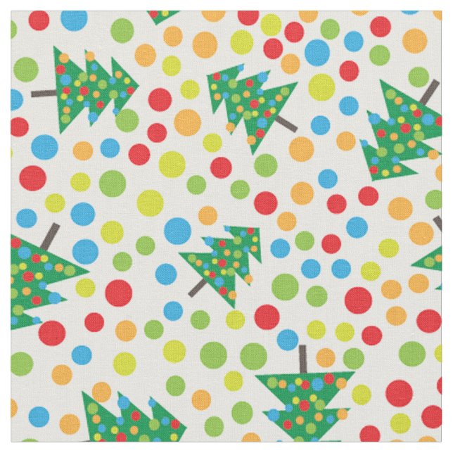 tela de árbol de navidad de arte pop (De cerca)