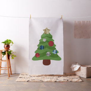 tela de árbol de navidad de emoji