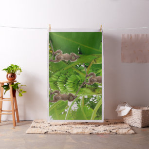 Tela de árbol de plátano de monos