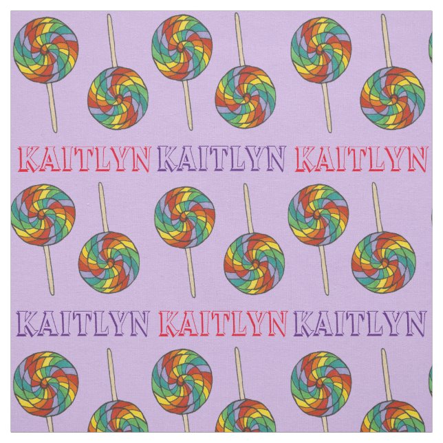 Tela de arcoiris Lollipop personalizada (Retal)