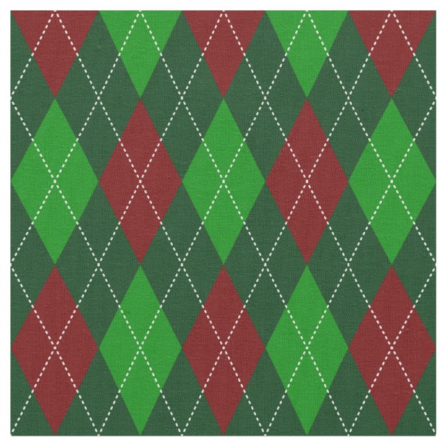 Tela de Argyle del navidad (De cerca)