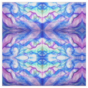 Tela de Arte Acuarela con Manchas Azules y Moradas