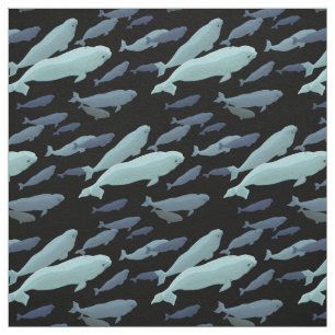 Tela de arte ballena Beluga Tela de ballena Algodó