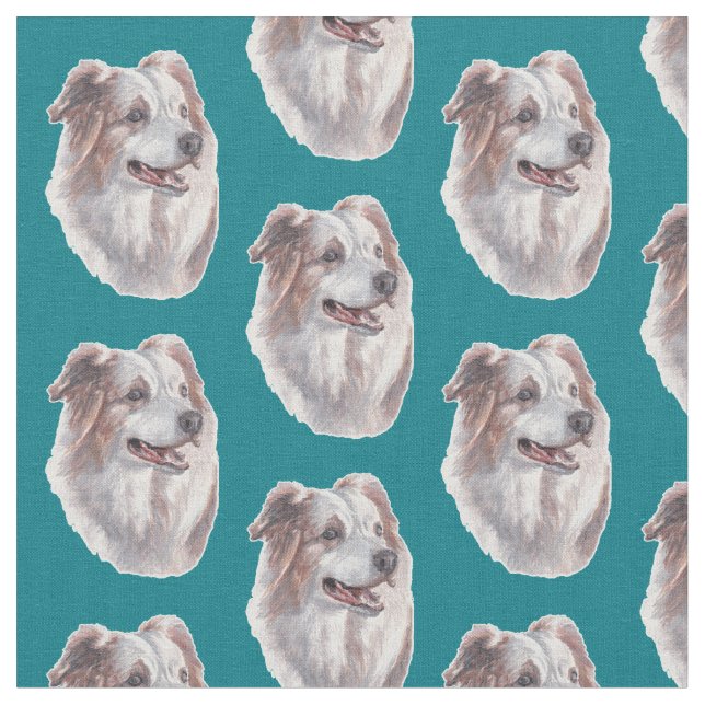 Tela de arte de perro pastor australiano (De cerca)