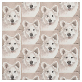 Tela de arte de perro samoyada