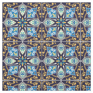 Tela de Azulejos amarillo y azul