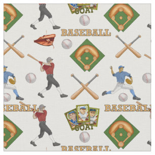 Tela De Béisbol Con Jugadores En Acción