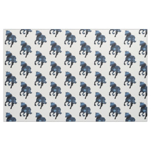Tela de caballo azul