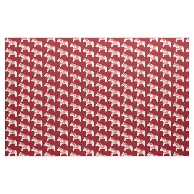 Tela de caballo de Dala roja y blanca (Yarda)
